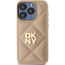 DKNY DKHCP15SPQDSLE Quilted Stack Logo Tok iPhone 15 - Bézs (DKHCP15SPQDSLE) tok és táska