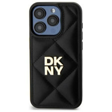 DKNY DKHCP15SPQDSLK Quilted Stack Logo tok iPhone 15 - fekete tok és táska