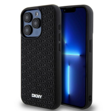 DKNY DKHCP15X3DRPWK 3D Rubber Repeat Pattern tok iPhone 15 Pro Max - fekete tok és táska