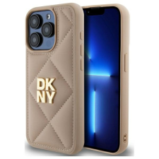DKNY DKHCP15XPQDSLE Quilted Stack Logo tok iPhone 15 Pro Max - bézs tok és táska