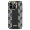 DKNY DKHMP13LPCPVSLK Leather Checkered Mono Pattern MagSafe-kompatibilis tok iPhone 13 / 13 Pro - fekete