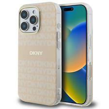 DKNY DKHMP16LHRHSEP Repeat texture patern &amp; Stripe MagSafe keménytok iPhone 16 Pro - rózsaszín tok és táska