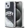 DKNY DKNY Liquid Glitter Arch Logo tok iPhone 15 készülékhez fekete