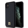 DKNY DKNY PU Leather Repeat Pattern Stack Logo MagSafe tok iPhone 11 készülékhez fekete
