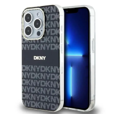 DKNY IML Mono &amp; Stripe MagSafe-kompatibilis tok iPhone 15 Pro - fekete tok és táska