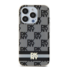 DKNY iPhone 11 / XR MagSafe Kockás IML mintázat Műanyag Telefon tok - Fekete (DKHMN61HCPTSK) tok és táska