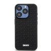 DKNY iPhone 13 / 14 / 15 keménykeretes 3D gumi Telefon tok - Fekete (DKHCP15S3DRPWK)