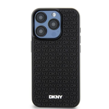 DKNY iPhone 13 / 14 / 15 keménykeretes 3D gumi Telefon tok - Fekete (DKHCP15S3DRPWK) tok és táska