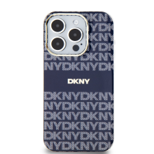 DKNY iPhone 13 Pro MagSafe Mintás középcsíkkal PC TPU Telefon tok - Kék (DKHMP13LHRHSEB) mobiltelefon kellék