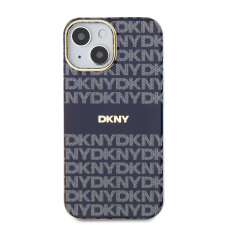 DKNY iPhone 14 MagSafe Mintás középcsíkkal PC TPU Telefon tok - Kék (DKHMP14SHRHSEB) mobiltelefon kellék