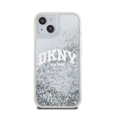 DKNY Liquid Glitter Arch Logo iPhone 14 hátlap tok, átlátszó tok és táska