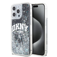 DKNY Liquid Glitter Arch Logo tok iPhone 15 Pro Max készülékhez fekete (900891) tok és táska