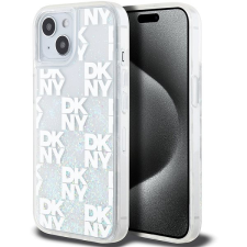 DKNY Liquid Glitter Checkered Pattern iPhone 15 átlátszó tok tok és táska
