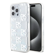 DKNY Liquid Glitter Checkered Pattern tok iPhone 15 Pro Max készülékhez áttetsző (900899) tok és táska