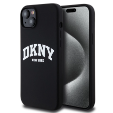 DKNY Liquid Silicone Arch Logo MagSafe tok iPhone 15 Plus készülékhez fekete (900881) tok és táska