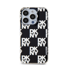 DKNY PC/TPU Checkered Pattern Apple iPhone 15 Pro tok, fekete tok és táska