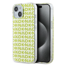 DKNY PC/TPU Repeat Pattern tok iPhone 15 készülékhez sárga (900772) tok és táska