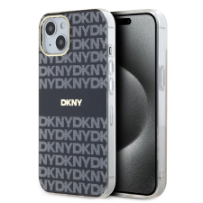 DKNY PC/TPU Repeat Pattern Tonal Stripe Magsafe tok iPhone 14 készülékhez fekete tok és táska