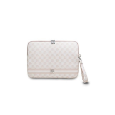 DKNY PU Leather Checkered Pattern and Stripe Laptop táska, 13-14&quot;, rózsaszín számítógéptáska