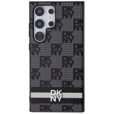 DKNY PU Leather Checkered Pattern and Stripe Samsung Galaxy S24 Ultra fekete tok tok és táska