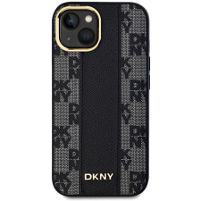 DKNY PU Leather Checkered Pattern iPhone 15 Magsafe fekete tok tok és táska