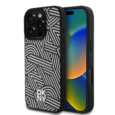 DKNY PU Leather Crosswalk Pattern Magsafe tok iPhone 16 Pro készülékhez elefántcsont (902244) tok és táska