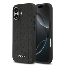 DKNY PU Leather Grid Pattern Magsafe tok iPhone 17 készülékhez fekete tok és táska