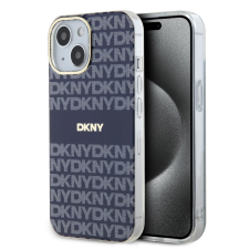 DKNY PU Leather Repeat Pattern Tonal Stripe iPhone 13 tok, kék tok és táska