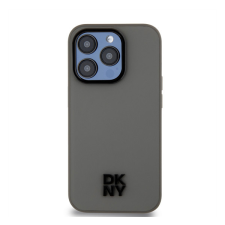 DKNY PU Leather Stack Logo iPhone 15 Pro Max MagSafe tok, szürke tok és táska