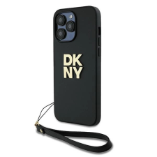 DKNY Wrist Strap Stock Logo tok iPhone 14 Pro Max - fekete tok és táska