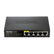 DLINK D-Link DES-1005P 5-Port Fast Ethernet PoE Unmanaged Desktop Switch hub és switch