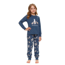 DN Nightwear Best firends gyerekpizsama, erdei állatos, kék 110/116