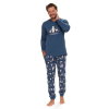 DN Nightwear Best Friends férfi pizsama, erdei állatos, kék XXL