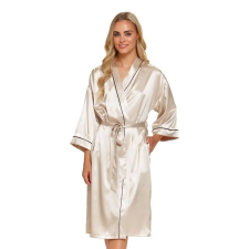 DN Nightwear Champagne női szaténköntös, arany M lakástextília