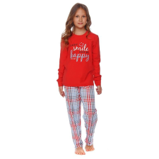 DN Nightwear Flow lánykapizsama, piros, smile 146/152 gyerek hálóing, pizsama