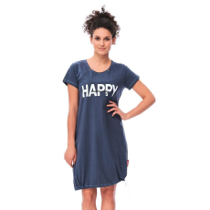 DN Nightwear Happy mommy kismama hálóing cipzárral, sötétkék S