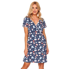 DN Nightwear Kristina kismamahálóing, felhős, kék S hálóing, pizsama