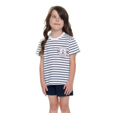 DN Nightwear Marine gyerekpizsama, fehér, csíkos 134/140 gyerek hálóing, pizsama