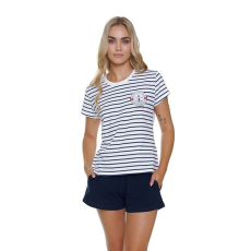 DN Nightwear Marine női pizsama, fehér, csíkos S