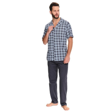 DN Nightwear Noah férfi pizsama, kockás M férfi pizsama