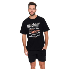 DN Nightwear Oldtimer férfi pizsama, fekete M