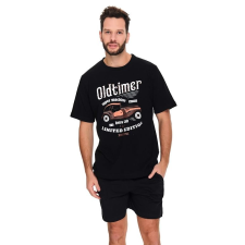 DN Nightwear Oldtimer férfi pizsama, fekete S férfi pizsama