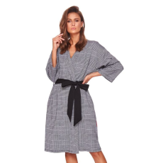 DN Nightwear Paola női jacquard fürdőköpeny, kockás S