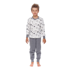 DN Nightwear Snowman karácsonyi gyerekpizsama, fehér, meleg 122/128 gyerek hálóing, pizsama