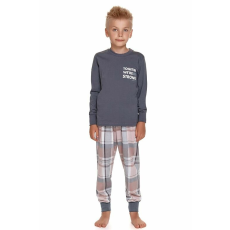 DN Nightwear Together fiúpizsama, sötétszürke 146