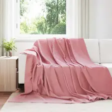  Dobós takaró Rózsaszín 270 x 240 cm Gyapjú lakástextília