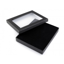  Doboz ablakocskával 3x16x19 cm - Fekete karácsonyi dekoráció