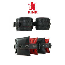 Doc Johnson KINK - bőr lábbilincs-széles. bilincs, kötöző