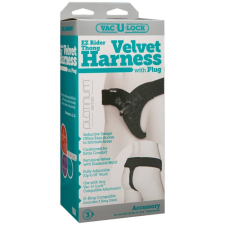 Doc Johnson Vac-U-Lock - EZ Rider Thong - Velvet Harness with Plug felcsatolható eszközök