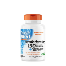 Doctor's Best Benfotiamin kapszula Alfa-liponsavval - Benfotiamine 150 + Alpha-Lipoic Acid 300 (60 Veggie Kapszula) vitamin és táplálékkiegészítő